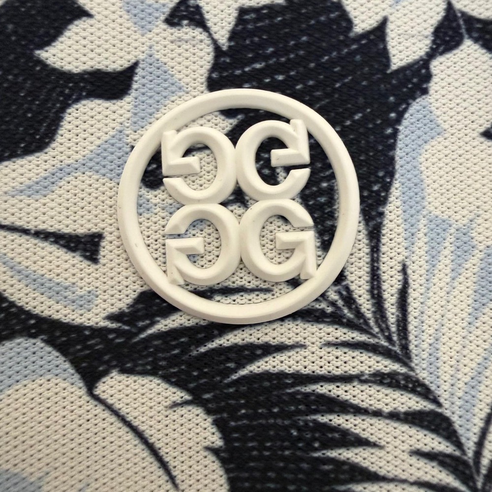 G/FORE Polo Shirt Palm Fronds Tech Pique Mens Small‎ Golf Floral Short Sleeve - Picture 3 of 9